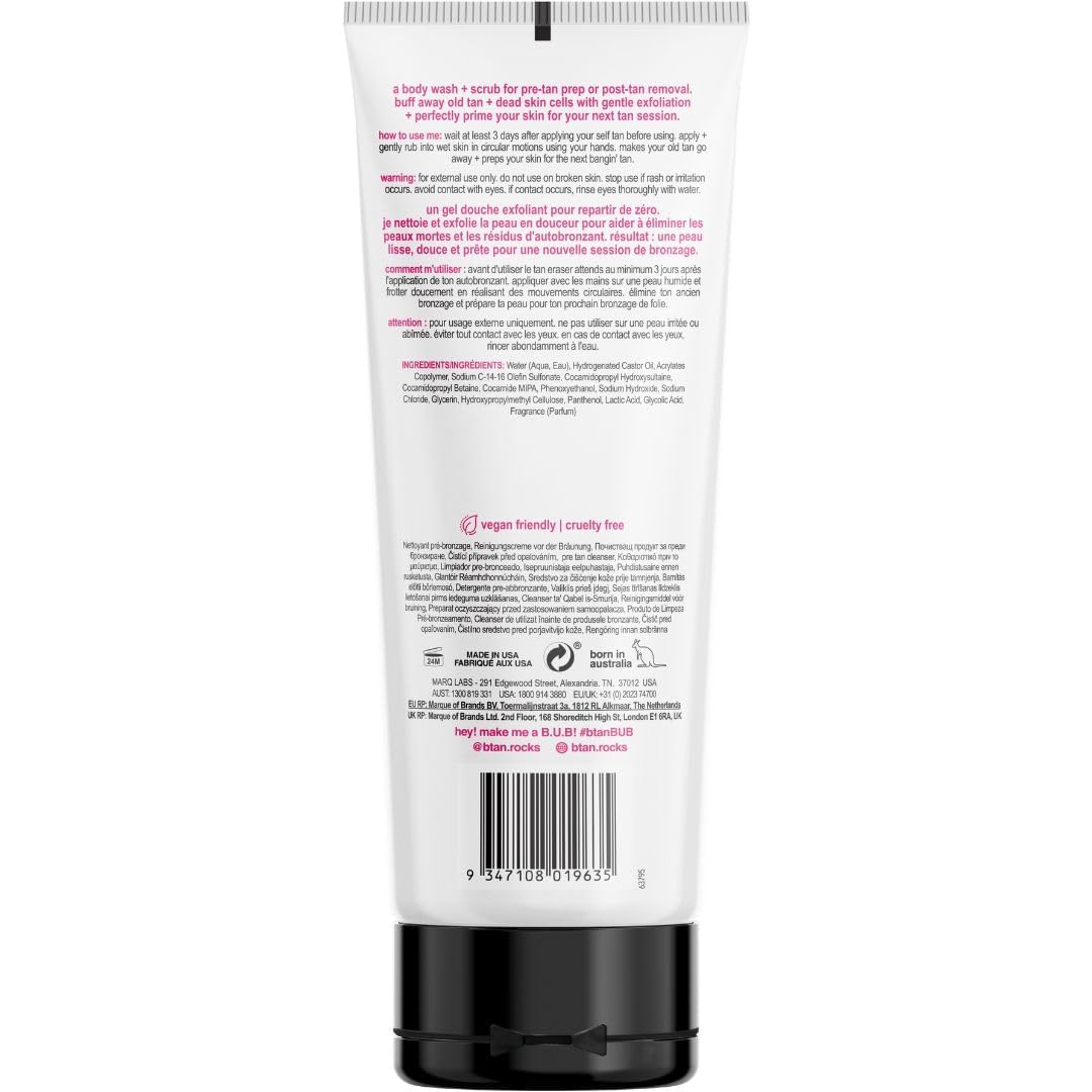 Borrador de bronceado, Exfoliante 2 en 1.